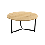 Mesa de centro fija con estructura metálica de 80 cm de diámetro Ref.Paci-A 399