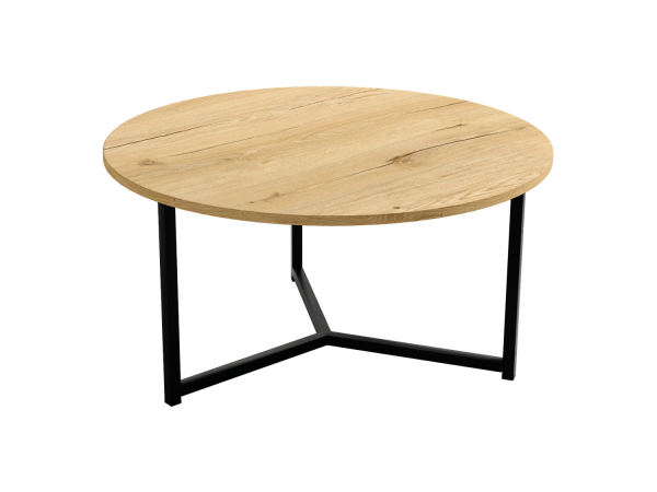 Mesa de centro fija con estructura metálica de 80 cm de diámetro Ref.Paci-A 399