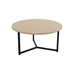 Mesa de centro fija con estructura metálica de 80 cm de diámetro Ref.Paci-A 399