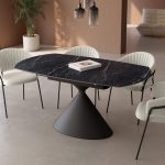 Mesa con tapa Porcelánica rectangular extensible de 160x90 Ref.Ri 399