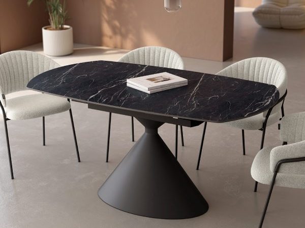 Mesa con tapa Porcelánica rectangular extensible de 160x90 Ref.Ri 399