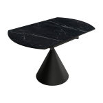 Mesa con tapa Porcelánica Ovalada extensible de 120x80 Ref.Loi 399