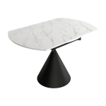 Mesa con tapa Porcelánica Ovalada extensible de 120x80 Ref.Loi 399