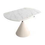 Mesa con tapa Porcelánica Ovalada extensible de 120x80 Ref.Loi 399