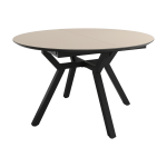 Mesa de Comedor con tapa Porcelánica Redonda extensible de 100x100 o 120x120 Ref.Ro 399