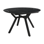 Mesa de Comedor con tapa Porcelánica Redonda extensible de 100x100 o 120x120 Ref.Ro 399