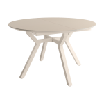 Mesa de Comedor con tapa Porcelánica Redonda extensible de 100x100 o 120x120 Ref.Ro 399