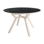 Mesa de Comedor con tapa Porcelánica Redonda extensible de 100x100 o 120x120 Ref.Ro 399