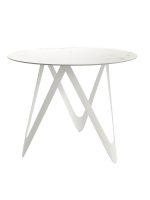 Mesa de Cocina con tapa Porcelánica Redonda fija de 80 cm o 100 cm de diámetro con patas metálicas Ref.Ma 399