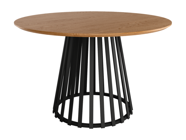Mesa de Comedor Redonda Fija de Roble natural de 120 cm de diámetro Ref.Saha-A 399