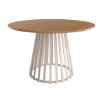 Mesa de Comedor Redonda Fija de Roble natural de 120 cm de diámetro Ref.Saha-A 399