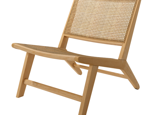 Butaca Fija de madera con Ratan Ref.Lir 399