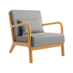 Butaca Fija de tela con estructura de madera Ref.Um 399