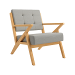 Butaca Fija de tela con estructura de madera Ref.Saku 399