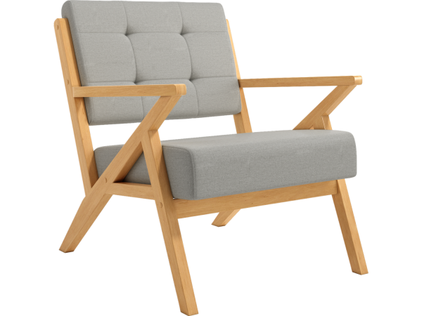 Butaca Fija de tela con estructura de madera Ref.Saku 399