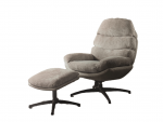 Butaca Fija de tela Giratoria con Puff Ref.Cad 253