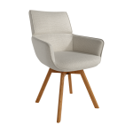 Silla de comedor- Butaca Giratoria Tapizada Ref.Liver 399