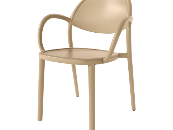 Silla de polipropileno con brazos apilable Ref.Bor 399