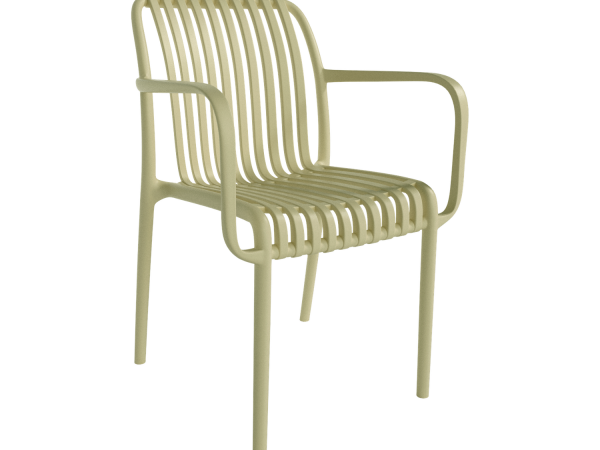 Silla de polipropileno con brazos apilable Ref.Haban 399