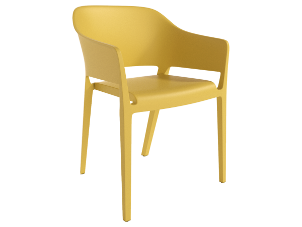 Silla de polipropileno con brazos apilable Ref.Vale 399