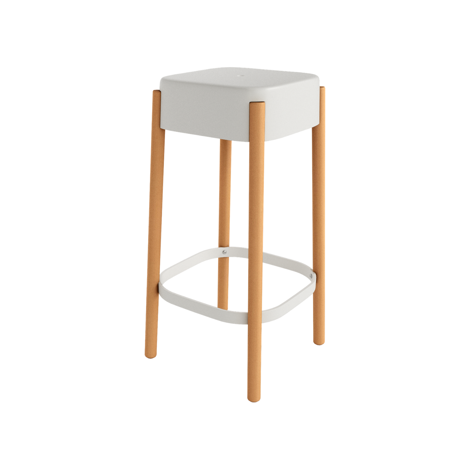 Taburete alto de polipropileno blanco Ref.Vis-A 399 Taburete alto de polipropileno blanco Ref.Vis-A 399