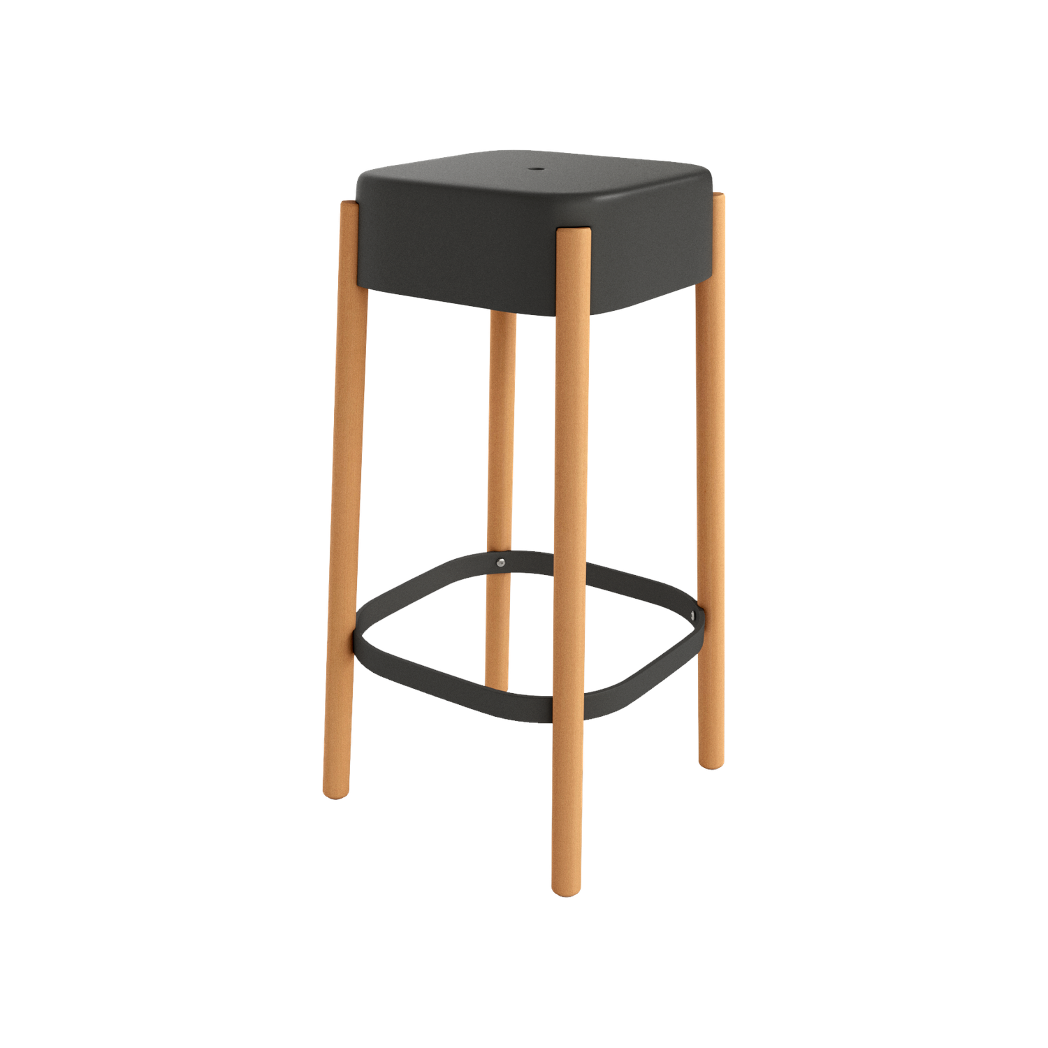 Taburete alto de polipropileno negro Ref.Vis-B 399 Taburete alto de polipropileno negro Ref.Vis-B 399