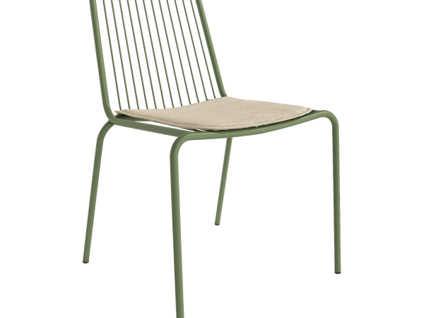 Silla metálica con asiento tapizado Ref.Alo 399
