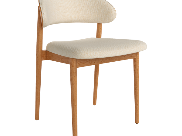 Silla de comedor de madera con asiento tapizado Ref.Arie 399