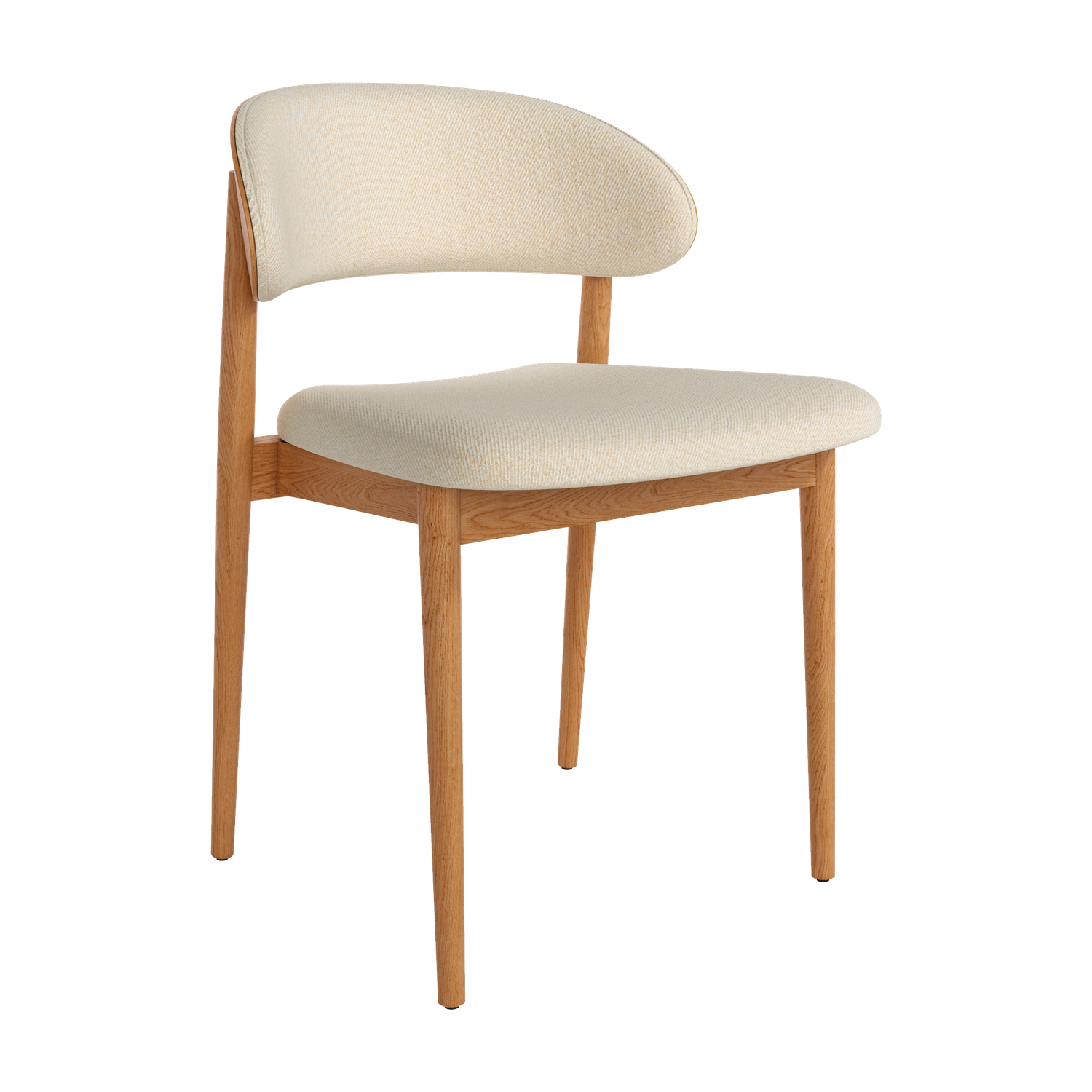 Silla de comedor de madera con asiento tapizado Ref.Arie 399 Silla de comedor de madera con asiento tapizado Ref.Arie 399
