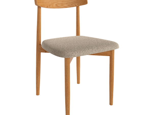 Silla de comedor de madera con asiento tapizado Ref.Malm 399