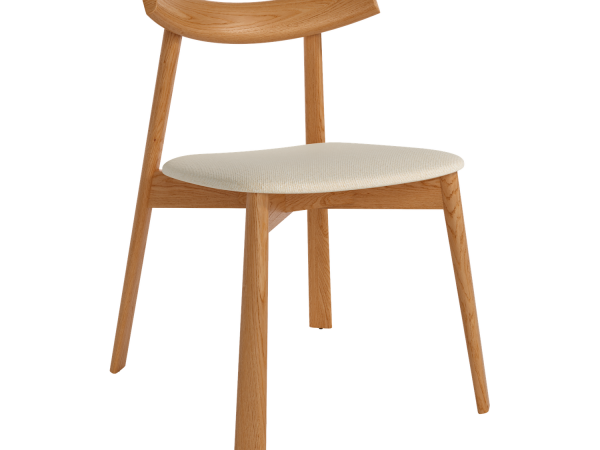 Silla de comedor de madera con asiento tapizado Ref.Ov 399