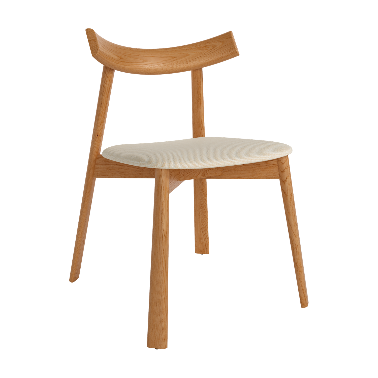 Silla de comedor de madera con asiento tapizado Ref.Ov 399 Silla de comedor de madera con asiento tapizado Ref.Ov 399