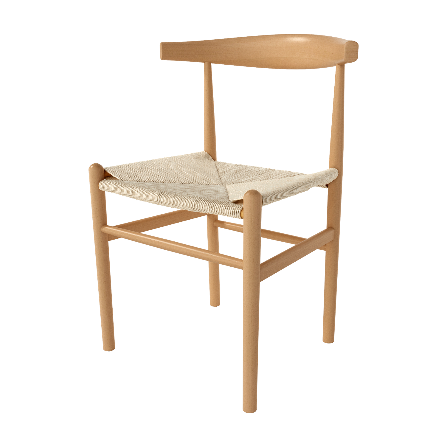 Silla de comedor de madera con asiento de ratan Ref.Fuj 399 Silla de comedor de madera con asiento de ratan Ref.Fuj 399