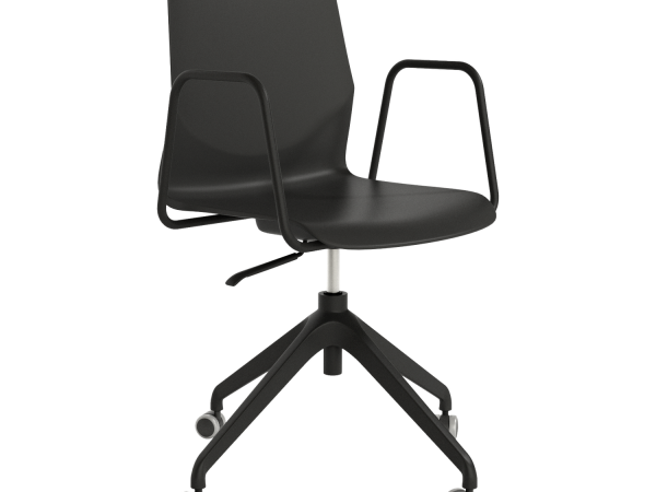 Silla giratoria de polipropileno con brazos Ref.Seatt-B 399