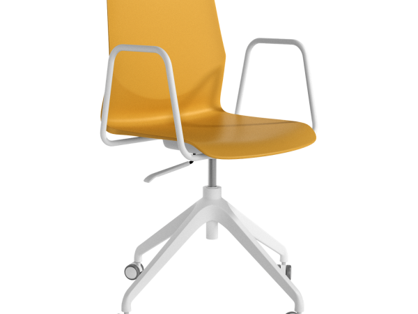 Silla giratoria de polipropileno con brazos Ref.Hous-b 399