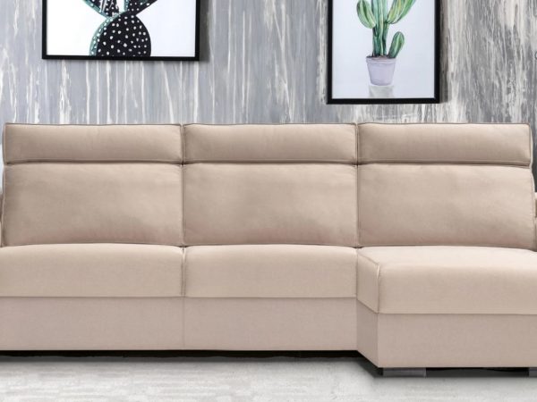 Chaise longue Cama con colchón de 18 cm, con sistema Italiano con arcón Ref.Rol-B 3114