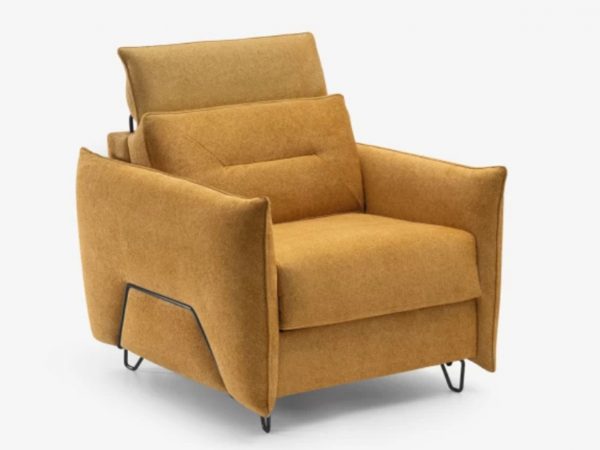 Sillón Cama estrecho con sistema de apertura Italiano con patas metálicas Ref.Ala-C 3114