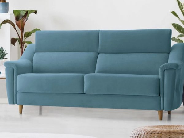 Sofá con patas de madera estilo nórdico con asientos fijos Ref.Ava-D 3114