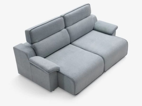 Sofá con asientos deslizantes por carro hasta hacer cama Ref.Liza 3114