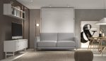Cama abatible vertical para colchón de 135x190 con sofá REF.266 1010F