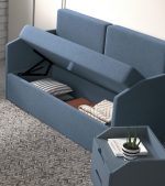 Cama abatible vertical para colchón de 135x190 con sofá REF.267 1010F - Imagen 2