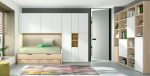 Dormitorio juvenil con Puente y Cama Compacto REF.53 1010F