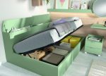 Dormitorio juvenil con canapé apertura lateral REF.55 1010F - Imagen 2