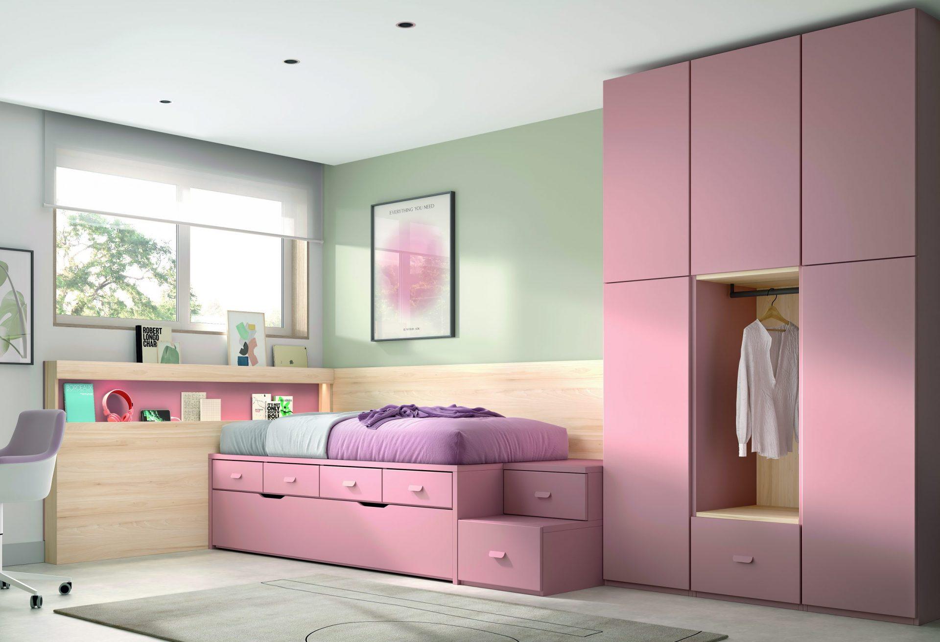 DORMITORIO JUVENIL INFANTIL EN PAMPLONA NAVARRA 57 Dormitorio juvenil con Cama Compacto REF.57 1010F - Imagen 1