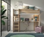 Litera Fija juvenil de 90x190 con mesa inferior REF.207 1010F