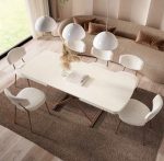 Mesa de Centro - Comedor rectangular elevable con motor con patas metálicas Ref.510 2377 - Imagen 2
