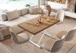 Mesa de Centro - Comedor rectangular elevable con motor con patas metálicas Ref.520 2377 - Imagen 4