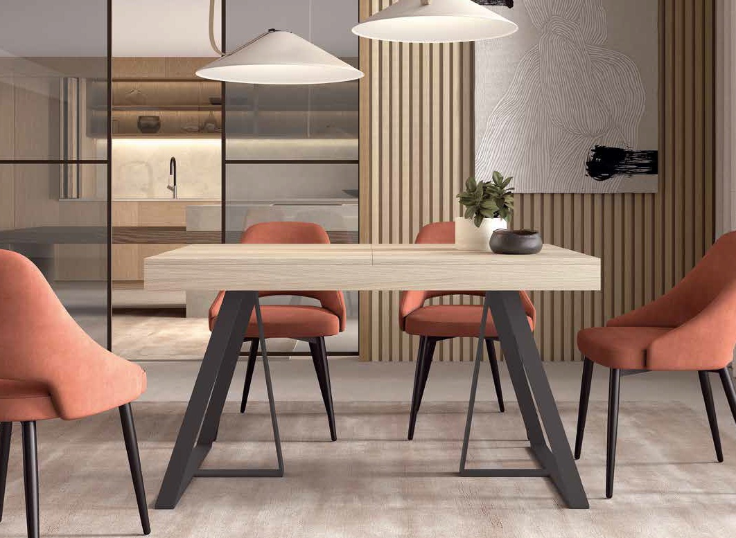 mesa de comedor moderno barato en pamplona navarra..... Mesa de Comedor rectangular Extensible con patas metálicas Ref.1669 1068 - Imagen 1