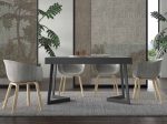 Mesa de Comedor rectangular Extensible con patas metálicas Ref.1663 1068